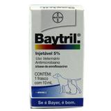 Baytril 5% Injetável 10ml Bayer Antibiótico cães e gatos