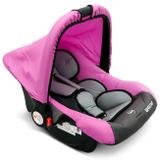 Bebê Conforto Infantil Cadeirinha Automotiva Para Crianças 0 a 13 Kg Ajustável Com Alça Rosa e Cinza - Multilaser