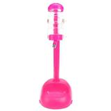 Bebedouro De Bilha com suporte e Comedouro para cachorro ou gato Chalesco Rosa