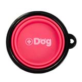 Bebedouro e comedouro portátil mais dog rosa