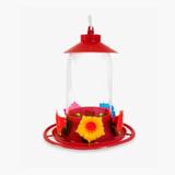 Bebedouro P/ Beija Flor C/Prato Anti-Formiga 5 Flores 920ml Vermelho - Manos pet