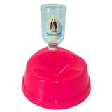 Bebedouro para cachorro e gato automático pelos longos Rosa - My pet