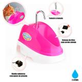 Bebedouro para Caes e Gatos Fonte Eletrica Bivolt 2 Litros Rosa Truqys