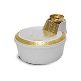 Bebedouro Para Cães e Gatos Petlon Premium Branco/Dourado