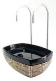 Bebedouro tipo fonte para gatos veneza torneira dupla preto 110v - Aquária