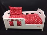 Berço Cama para Cães em Madeira - Tamanho P 57x35 - Cor Toda Branca - Artesanato jsl pet