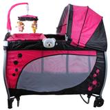 Berço Cercado Balanço Baby Style - Rosa