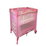 Berço Cercado Cercadinho Portátil Com Bolsa De Transporte Eco - Rosa - Color baby