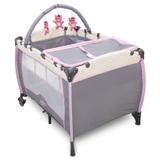 Berço Cercado Desmontável Plus Rosa Jardim Baby Style