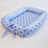 Berço Portátil Ninho Redutor Coroa Azul e Marinho - Mais que baby