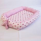 Berço Portátil Ninho Redutor Coroa Rosa e Pink - Mais que baby