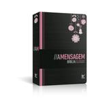 Bíblia A mensagem semi-luxo feminina preta - Editora vida