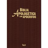 Bíblia Apologética Com Apócrifos - Edição Ampliada Rc 1997 - Luxo Marrom - Geográfica