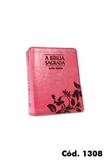 Bíblia arabesco rosa - Letra média - Sbtb