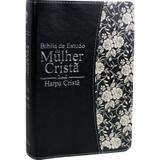 Bíblia de Estudo da Mulher Cristã - Média com harpa (Preta) - Cpad