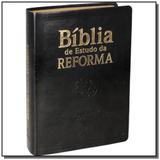 Biblia de estudo da reforma - capa luxo preta em c - Sociedade biblica do brasil