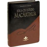 Bíblia de estudo MacArthur - Capa luxo preto e marrom - Sbb