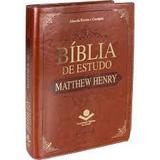 Bíblia De Estudo Matthew Henry Almeida Revista E Corrigida Marrom - Sbb