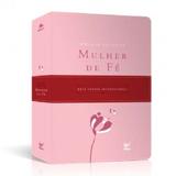 Bíblia de Estudo Mulher de Fé Capa Luxo Rosa Claro e Vinho - Editora vida