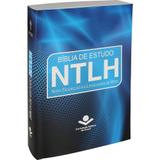 Bíblia De Estudo NTLH - Capa Brochura Azul - Sbb