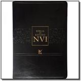 Biblia de estudo nvi capa pu preto com indice - - Editora vida