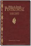 Biblia de estudo pentecostal-peq. harpa - (vinho) - Cpad