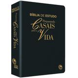 Bíblia de Estudos Preparando Casais Luxo - Preta - Central gospel