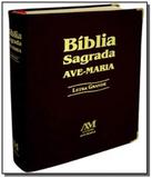 Biblia de letra grande preta 24786 - Ave maria