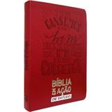 Biblia em Ação de estudo - Luxo vermelha - Geografica