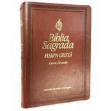 Bíblia grande com harpa cristã marrom - Editora cpad