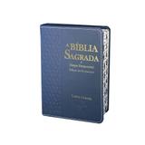 Bíblia Harpa Letra Grande Estrela Davi Masculina Azul 12x16 - Kings cross publicações