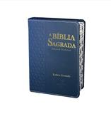 Bíblia Letra Grande Estrela De Davi Masculina Azul 12x16cm - Kings cross publicações