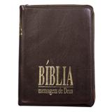 Bíblia mensagem de deus - bolso - zíper e índice digital - Edições loyola