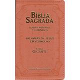 Biblia Sagrada com Harpa e Letra Gigante Pergaminho - Marrom - Casa publicadora paulista