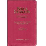Biblia Sagrada com Harpa e Letra Gigante Pergaminho - Pink - Casa publicadora paulista
