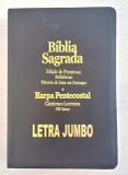 Bíblia Sagrada com harpa, índice e letra jumbo - Preta - King cross