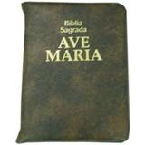 Bíblia Sagrada com Zíper - Média - Ave - maria