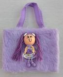 Bíblia Sagrada Infantil Pelúcia Meninas com Alça - Lilás - King cross