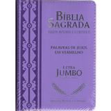 Bíblia Sagrada Jumbo com Zíper - Lilás - Casa publicadora paulista