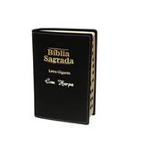 Bíblia Sagrada Letra Gigante Luxo com Harpa 14x21cm - Preta