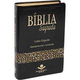 Bíblia Sagrada - Letra Gigante - Preto Alpha - Capa Onça - Almeida Revista e Atualizada - Sbb
