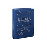 Biblia sagrada letra grande - capa azul - sbb - Sociedade biblica - sbb