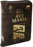 Biblia sagrada mãos ensanguentadas de jesus com ziper media - Ave maria
