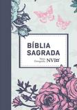 Bíblia Sagrada NVI grande - Capa semiluxo lilás floral - Geografica