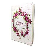 Bíblia Sagrada NVI Grande Capa Semiluxo Rosa Floral - Editora geográfica