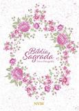 Bíblia Sagrada NVI grande - Capa semiluxo rosa floral - Geográfica
