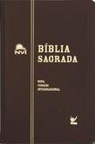 Bíblia Semi-Luxo - Marrom - Tamanho médio - Vida