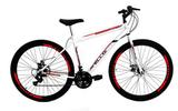 Bicicleta Aro 29 Freio a Disco 21M. Velox Branca/Vermelho - Ello Bike