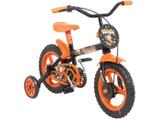 Bicicleta Infantil Aro 12 Track & Bikes - Arco Iris PO Preto e Laranja com Rodinhas
