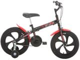 Bicicleta Infantil Aro 16 Pix Preta - com Rodinhas